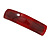 Red/ Burgundy Glitter Acrylic Square Barrette/ Hair Clip In Silver Tone - 90mm Long - view 9
