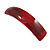 Red/ Burgundy Glitter Acrylic Square Barrette/ Hair Clip In Silver Tone - 90mm Long - view 10