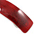Red/ Burgundy Glitter Acrylic Square Barrette/ Hair Clip In Silver Tone - 90mm Long - view 6