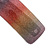 'Rainbow' Glitter Acrylic Square Barrette/ Hair Clip In Silver Tone - 90mm Long - view 4