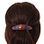 'Rainbow' Glitter Acrylic Oval Barrette/ Hair Clip In Silver Tone - 90mm Long - view 3