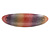 'Rainbow' Glitter Acrylic Oval Barrette/ Hair Clip In Silver Tone - 90mm Long - view 7