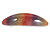 'Rainbow' Glitter Acrylic Oval Barrette/ Hair Clip In Silver Tone - 90mm Long - view 8