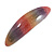 'Rainbow' Glitter Acrylic Oval Barrette/ Hair Clip In Silver Tone - 90mm Long - view 9