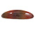 Brown/ Orange/ Yellow Glitter Acrylic Oval Barrette/ Hair Clip In Silver Tone - 90mm Long - view 7