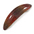 Brown/ Orange/ Yellow Glitter Acrylic Oval Barrette/ Hair Clip In Silver Tone - 90mm Long - view 9