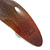 Brown/ Orange/ Yellow Glitter Acrylic Oval Barrette/ Hair Clip In Silver Tone - 90mm Long - view 4