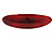 Red/ Burgundy Glitter Acrylic Oval Barrette/ Hair Clip In Silver Tone - 90mm Long - view 6