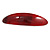 Red/ Burgundy Glitter Acrylic Oval Barrette/ Hair Clip In Silver Tone - 90mm Long - view 8