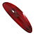 Red/ Burgundy Glitter Acrylic Oval Barrette/ Hair Clip In Silver Tone - 90mm Long - view 7