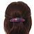 Purple/ Pink Glitter Acrylic Oval Barrette/ Hair Clip In Silver Tone - 90mm Long - view 3