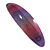 Purple/ Pink Glitter Acrylic Oval Barrette/ Hair Clip In Silver Tone - 90mm Long - view 9