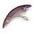 Purple/ Pink Glitter Acrylic Oval Barrette/ Hair Clip In Silver Tone - 90mm Long - view 6