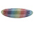 'Rainbow' Glitter Acrylic Oval Barrette/ Hair Clip In Silver Tone - 90mm Long - view 7