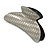 Large Shiny Silvery Grey Herringbone Pattern Acrylic Hair Claw/ Hair Clamp - 95mm Across - view 6