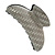 Large Shiny Silvery Grey Herringbone Pattern Acrylic Hair Claw/ Hair Clamp - 95mm Across - view 8