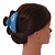 Large Shiny Blue Herringbone Pattern Acrylic Hair Claw/ Hair Clamp - 95mm Across - view 2