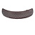 Taupe Snake Print Acrylic Square Barrette/ Hair Clip In Silver Tone - 90mm Long - view 9