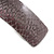Taupe Snake Print Acrylic Square Barrette/ Hair Clip In Silver Tone - 90mm Long - view 6