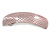 Pastel Pink Snake Print Acrylic Square Barrette/ Hair Clip In Silver Tone - 90mm Long - view 8