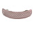Pastel Pink Snake Print Acrylic Square Barrette/ Hair Clip In Silver Tone - 90mm Long - view 7