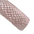 Pastel Pink Snake Print Acrylic Square Barrette/ Hair Clip In Silver Tone - 90mm Long - view 4