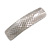 Silvery Grey Snake Print Acrylic Square Barrette/ Hair Clip In Silver Tone - 90mm Long - view 6