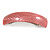 Pink Snake Print Acrylic Square Barrette/ Hair Clip In Silver Tone - 90mm Long - view 8