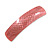 Pink Snake Print Acrylic Square Barrette/ Hair Clip In Silver Tone - 90mm Long - view 9