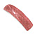 Pink Snake Print Acrylic Square Barrette/ Hair Clip In Silver Tone - 90mm Long - view 10