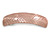 Gold Caramel Snake Print Acrylic Square Barrette/ Hair Clip In Silver Tone - 90mm Long - view 7