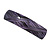 Purple/ Black Acrylic Square Barrette/ Hair Clip In Silver Tone - 90mm Long - view 9