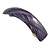 Purple/ Black Acrylic Square Barrette/ Hair Clip In Silver Tone - 90mm Long - view 8