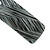 Black/ Metallic Silver Acrylic Square Barrette/ Hair Clip In Silver Tone - 90mm Long - view 6