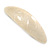 Cream Acrylic Oval Barrette/ Hair Clip In Silver Tone - 90mm Long - view 9