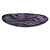 Purple/ Black Acrylic Oval Barrette/ Hair Clip In Silver Tone - 90mm Long - view 6