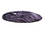 Purple/ Black Acrylic Oval Barrette/ Hair Clip In Silver Tone - 90mm Long - view 8