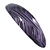 Purple/ Black Acrylic Oval Barrette/ Hair Clip In Silver Tone - 90mm Long - view 7