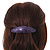 Purple/ Black Acrylic Oval Barrette/ Hair Clip In Silver Tone - 90mm Long - view 3
