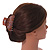 Medium Brown/ Golden Marble Effect Acrylic Hair Claw/ Hair Clamp - 8cm Across - view 2