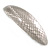 Silvery Grey Snake Print Acrylic Oval Barrette/ Hair Clip In Silver Tone - 90mm Long - view 6