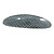 Grey Snake Print Acrylic Oval Barrette/ Hair Clip In Silver Tone - 90mm Long - view 8