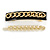 Set Of 2 Gold Tone Multi Link Hair Slide/ Grip and Black Acrylic Chain Barrette Hair Clip Grip In Gold Tone Metal - 90mm Across - view 5