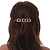 Gold Tone Multi Link Hair Slide/ Grip - 90mm Across - view 2