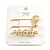 Set Of 3 Polished Ball Hair Slide/ Grip In Gold Tone Metal - 55mm Long - view 4