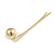 Set Of 3 Polished Ball Hair Slide/ Grip In Gold Tone Metal - 55mm Long - view 7