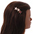 Gold Tone Triple Star Pink Hair Slide/ Grip - 65mm Across - view 2