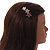 Gold Tone Triple Star Pink Hair Slide/ Grip - 65mm Across - view 2