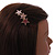 Gold Tone Triple Star Pink Hair Slide/ Grip - 65mm Across - view 3