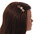 Gold Tone Triple Star Pink/ Grey Hair Slide/ Grip - 65mm Across - view 2
